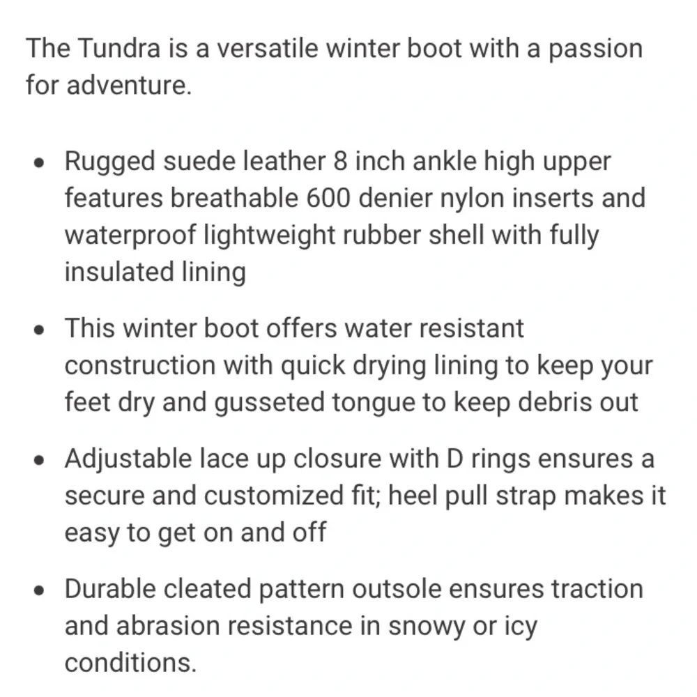 NEW Northside Tundra Men’s Winter Leather Polar Hiking Snow Boots